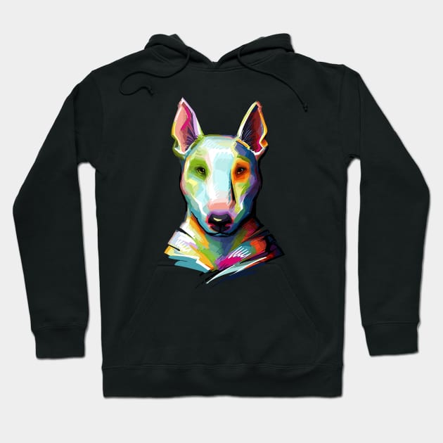 English Bull Terrier Colorful Painting Hoodie by stonemask